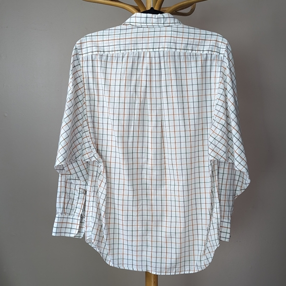 Vintage John Henry white plaid short sleeve button down shirt - Picture 3 of 8